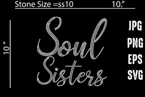 Soul Sisters Rhinestone Templates Design Graphic By Vector Art