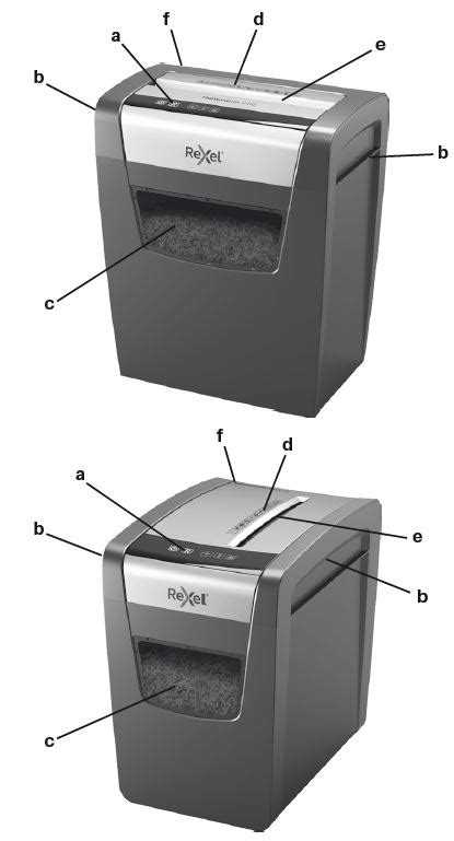 ReXel Momentum X312 Cross Cut Paper Shredder Instruction Manual