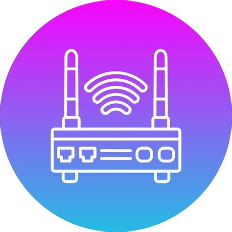 Icono Del Enrutador Wi Fi Vector Premium