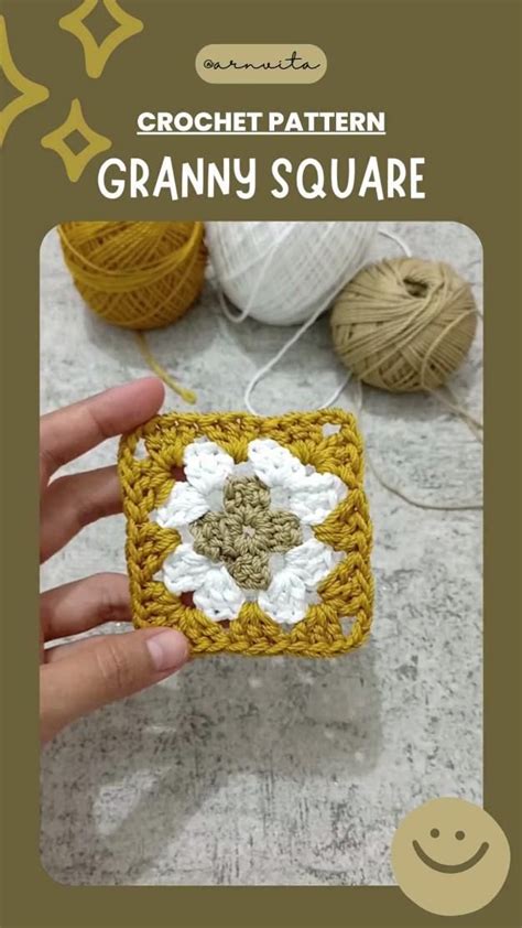 Crochet Pattern Granny Square Ide Merajut Pola Merajut Rajutan