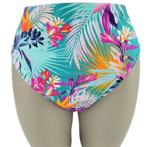 Xhilaration Juniors Floral Sport Elastic High Waist Bikini Swim Bottom XL For Sale Online EBay