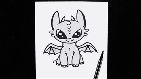 Baby Dragon Drawings Cute Easy Cartoon Dragon - img-gimcrackery