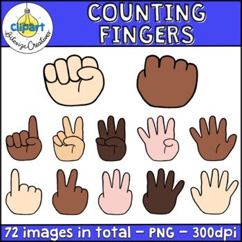 Counting Fingers Clipart by Bitesize Creatives Clipart | TPT