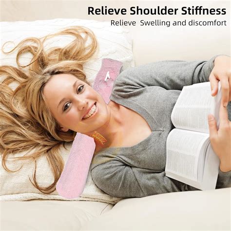 RiyaNed 2L Long Hot Water Bottle With Soft Fluffy Cover Pink Heat Therapy Neck Wrap