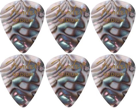 Fender 351 Shape Premium Pick Medium Abalone 6 Pack Muziker CZ