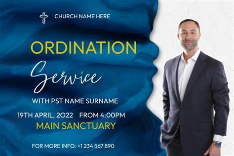 Ordination Service Template Postermywall