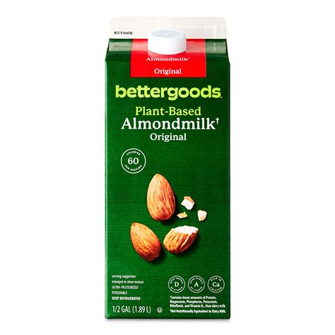 Bettergoods Plant Based Original Almondmilk Half Gallon Walmart