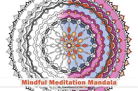 moment  mindfulness   mandala coloring page