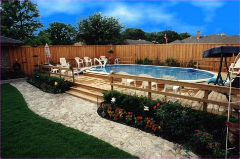 Above Ground Pool Landscape Designs Bing Images Above Ground Pool