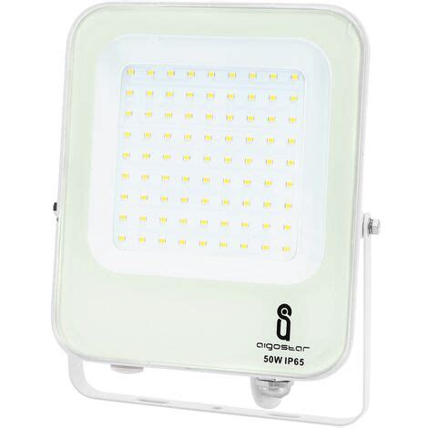 Faro Proiettore Led 50W Bianco Da Esterno IP65 Bianco Neutro 4000K Aigostar