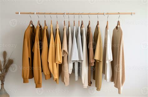 clothes hanging on the rail with Generative AI 25662167 Stock Photo at Vecteezy