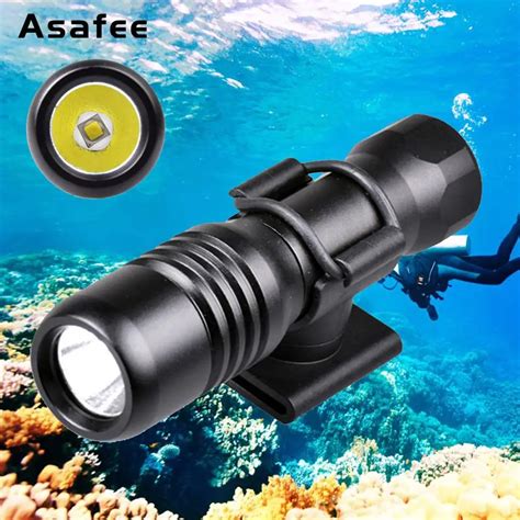 Asafee Scuba Dive Mask Torch Mini Diving Flashlight Underwater 200M