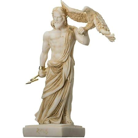 Amazon Zeus Greek God Jupiter Thunder Statue Figurine Gold