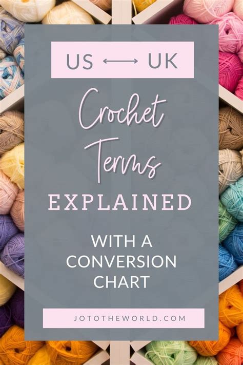 Us To Uk Crochet Terms Conversion Chart Or Uk To Us Jo To The World Creations In 2024