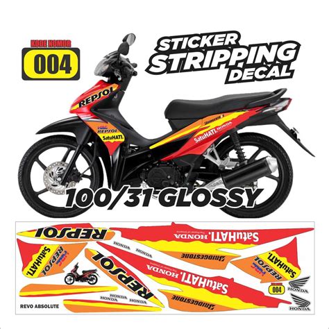 Sticker Decal Striping Honda Absolute Revo Variation Repsol Glossy