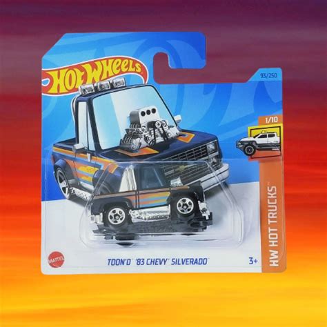 TOON D CHEVY SILVERADO Original Mattel Hot Wheels UK Short Card Series Treasure Hunt