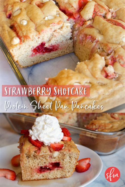 Strawberry Shortcake Sheet Pan Protein Pancakes Stay Fit Mom Recipe