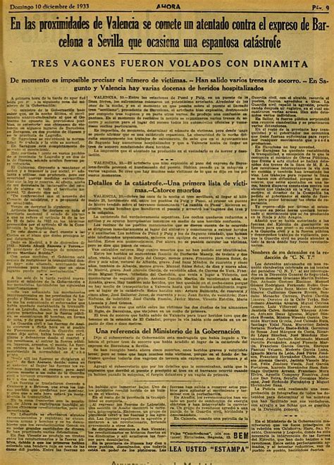 Efeméride 10 12 1933 TAL DÍA COMO HOY SE PRODUCÍA EL TERRIBLE