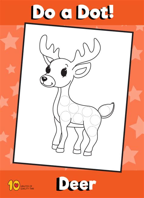 Dot Activity Animals Deer 10 Minutes Of Quality Time