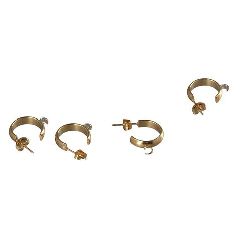 Brass Stud Earring Findings Vertical Loops Earring Hook Diy Craft For