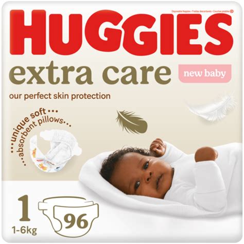 Huggies Extra Care Size 1 Diapers 96 Pack Disposable Nappies