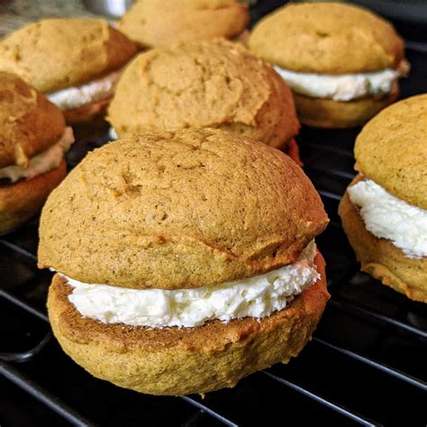 Homemade Pumpkin Whoopie Pies With Maple Marshmallow Cream Filling