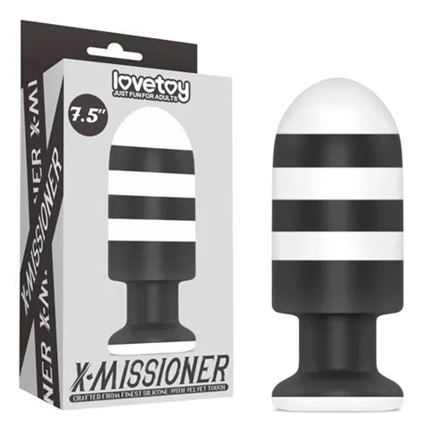 Plug Anal Preto E Branco X Missioner Butt Plug X Cm
