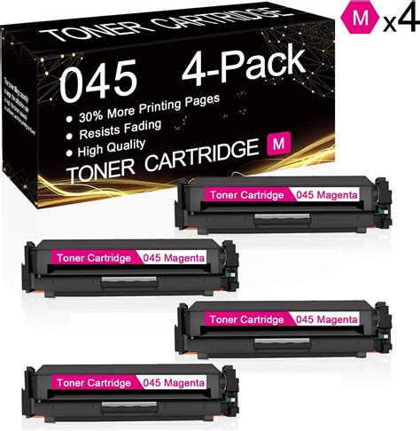 045 4 Pack Magenta Compatible Toner Cartridge Replacement For Canon Color