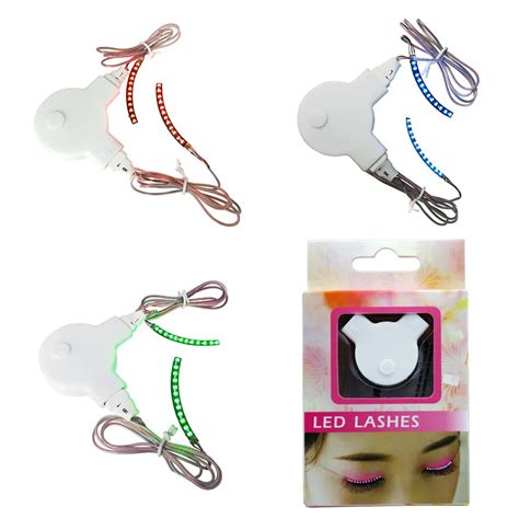 Led Light Eye Lash Make Up Luminous Shining Eyelash Led Eyelashes Eyelid False Eyelashes For