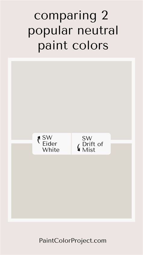 Sherwin Williams Eider White Vs Drift Of Mist In Eider White