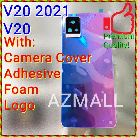 3 Colors NEW ORI Back Glass Battery Camera Cover Housing For Vivo V20