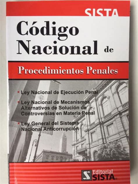 Código Nacional De Procedimientos Penales Editorial Sista Librería