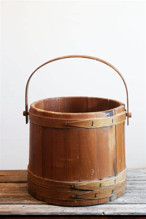 Large Antique Firkin Bucket