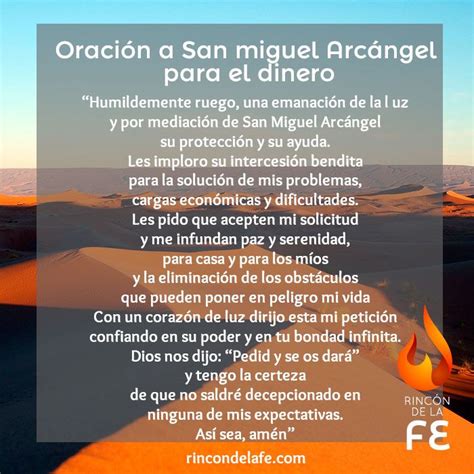 Descubre la oración a San Miguel Arcángel para para el dinero y