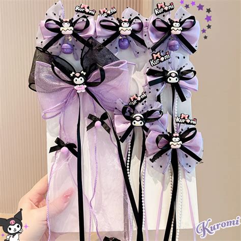 Sanrio Kuromi Hair Clip Set Para Meninas Desenhos Animados Bonitos