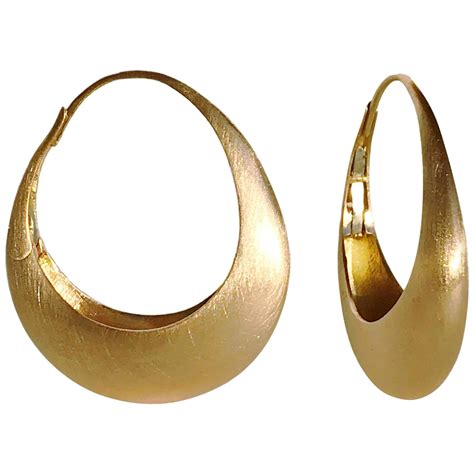 Yellow Gold Hoop Earrings At 1stdibs