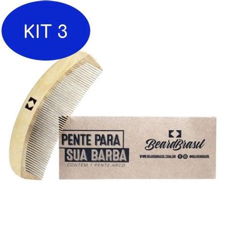 Kit Pente Curvo Beard Brasil No Shoptime