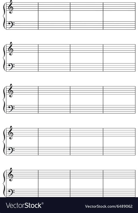 Music Theory Chart Treble Bass Clef Ledger Notes