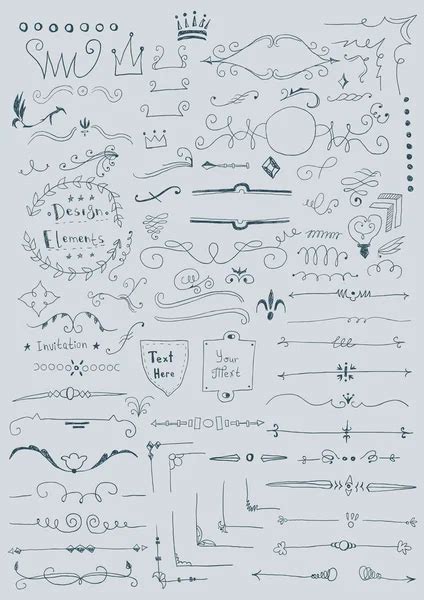 Hand Drawn Set Of Design Elements Stock Vector Image By ©orfeev 38105393