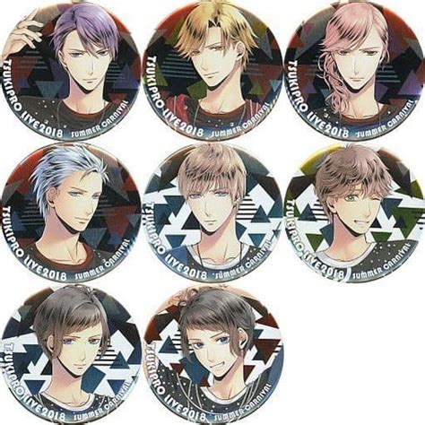 駿河屋 全8種セット 「tsukipro Live 2018 Summer Carnival キャラバッジコレクション Sq Ver