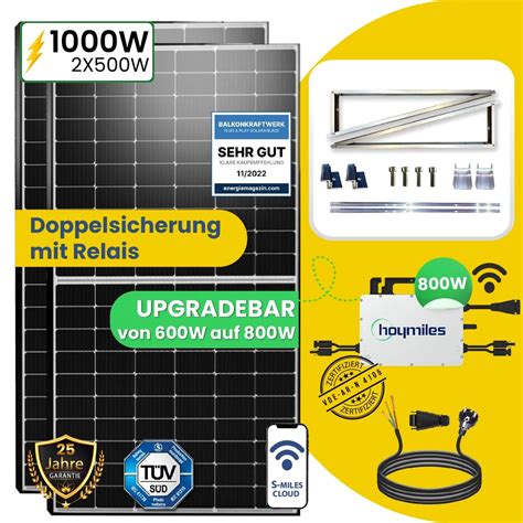 1000w Balkonkraftwerk Komplettset Inkl 500w Solarmodule 1000w