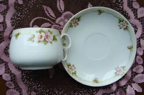 1916 Nippon Hand Painted Antique Tea Cup And Saucer Pink Etsy Canada