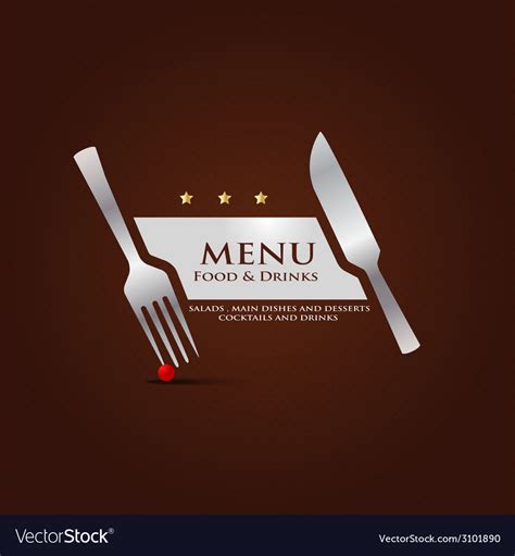 Restaurant Menu Cover Design Royalty Free Vector Image