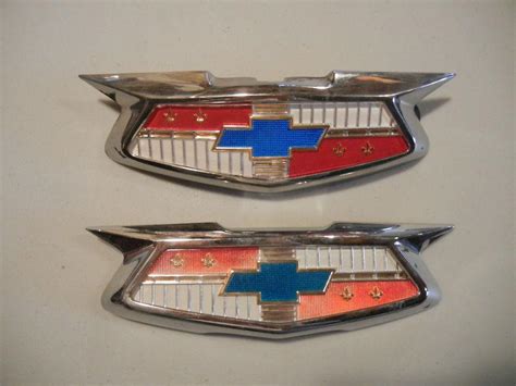 Purchase 1954 CHEVY BEL AIR FRONT REAR EMBLEMS 150 210 ALL MODELS In