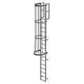 Ega Fixed Cage Ladder Steps Ft Top Rung Height W Rungs