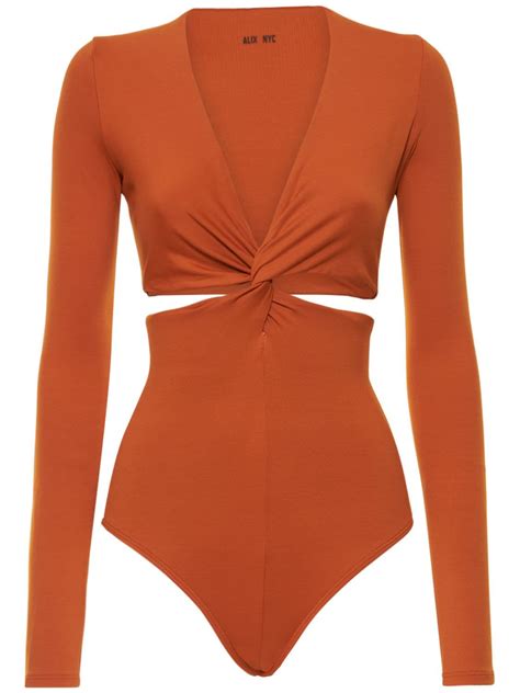 Buy Alix Nyc Lance Stretch Jersey Cutout Bodysuit At 35 Off Editorialist