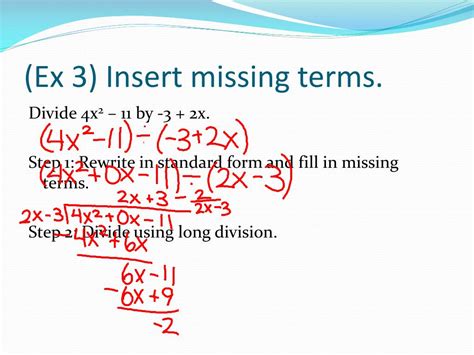 Ppt Dividing Polynomials Powerpoint Presentation Free Download Id 3761778