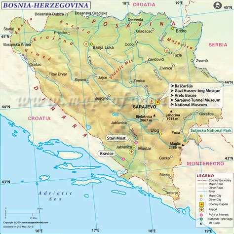 Bosnia Map | Map of Bosnia | Bosnia | Bosnia and Herzegovina Map | Map ...