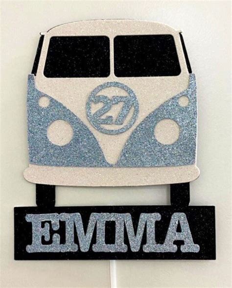 Camper Van Themed Cake Topper Etsy