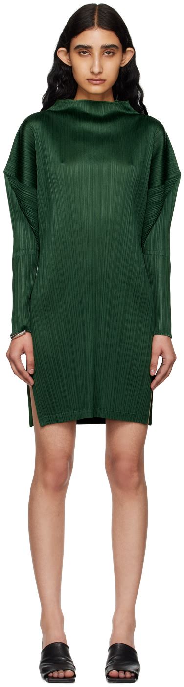 Green Monthly Colors February Minidress By PLEATS PLEASE ISSEY MIYAKE